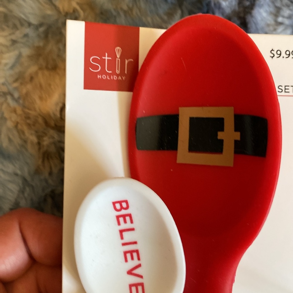 🎄2 Piece Christmas Spoon & Mini Spoon🎄Tool Set by Stir Holiday NWT - Gifts 🎁 - Picture 3 of 6